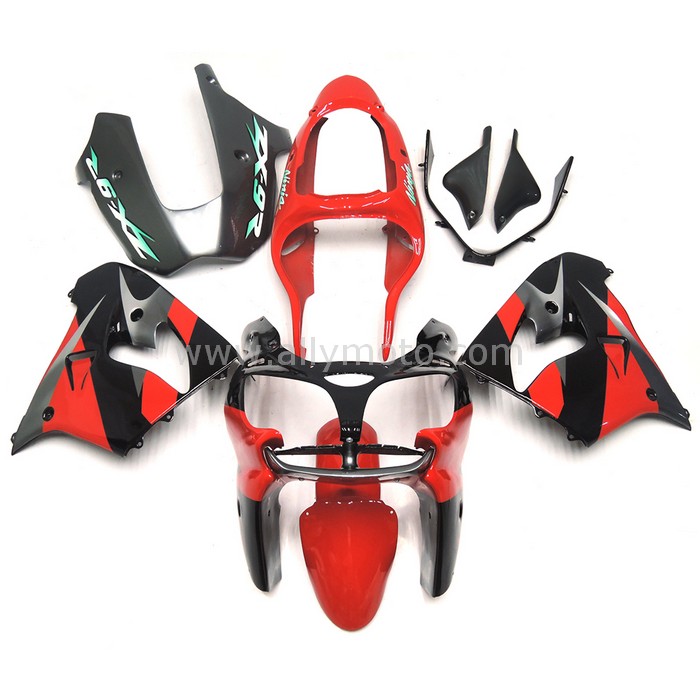 0148 Fairing Kawasaki Ninja ZX9R ZX-9R 00 01 2000 2001 Cowling Red Black Covers 0148 Fairing Kawasaki Ninja ZX9R ZX-9R 00 01 2000 2001 Cowling Red Black Covers